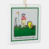 Golf Humor Kerstversiering Keramisch Ornament (Rechts)