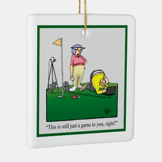 Golf Humor Kerstversiering Keramisch Ornament (Rechts)