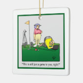 Golf Humor Kerstversiering Keramisch Ornament (Links)