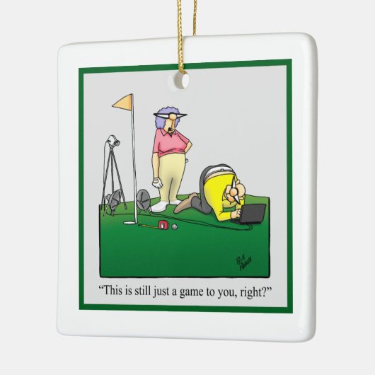Golf Humor Kerstversiering Keramisch Ornament (Links)