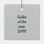 Golf Humor Kerstversiering Keramisch Ornament (Achterkant)