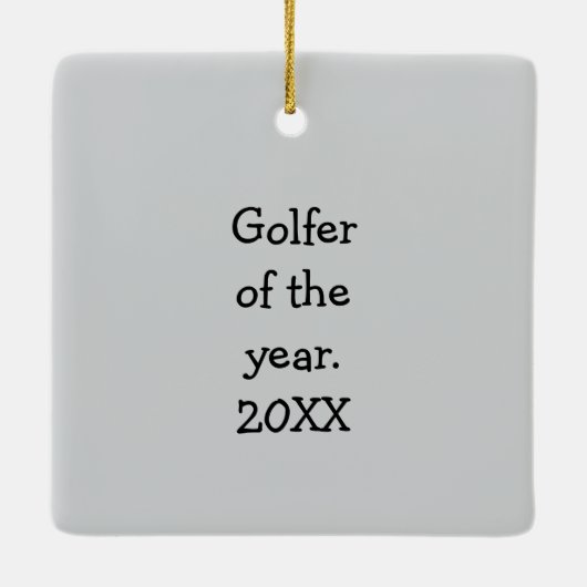 Golf Humor Kerstversiering Keramisch Ornament (Achterkant)