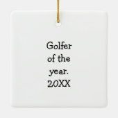 Golf Humor Kerstversiering Keramisch Ornament (Achterkant)