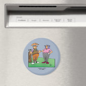 Golf Humor ronde magneet (Insitu (Vaatwasser))