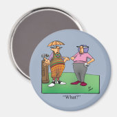 Golf Humor ronde magneet (Voorkant / Achterkant)