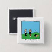 Golf Humor Square Button (Voorkant /achterkant)