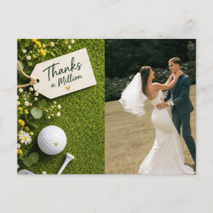 Golf Huwelijk maak je eigen foto Briefkaart