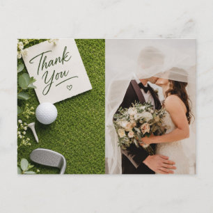 Golf Huwelijk maak je eigen foto Briefkaart