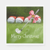 Golf ijzeren kerst met veel Ball golfer Servet (Voorkant)