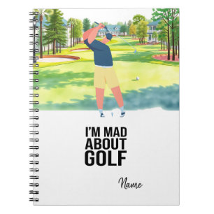 Golf Ik ben gek op golf grappige quotes voor golfe Notitieboek