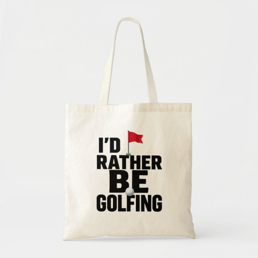 Golf Ik golf liever Tote Bag (Voorkant)