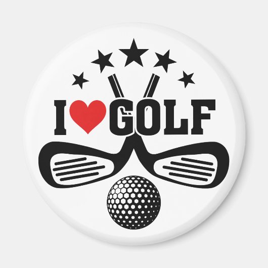 Golf - Ik hou van GOLF Magneet (Voorkant)