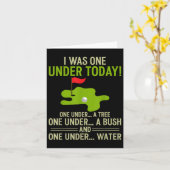 Golf Ik was een onder vandaag grappige golfer golf Kaart (Gele Bloem)