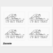 Golf - Ik zou slaan die Custom Designer Golfer Car Rechthoekige Sticker (Vel)