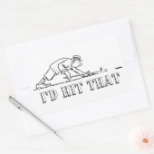 Golf - Ik zou slaan die Custom Designer Golfer Car Rechthoekige Sticker (Envelop)