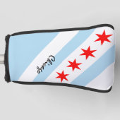 Golf Illinois & Chicago Flag/Golf Clubs Hoesjes Golfheadcover (Voorkant)