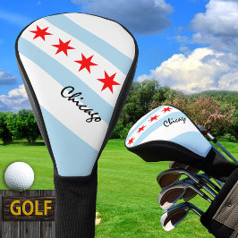 Golf Illinois & Chicago Flag/Golf Clubs Hoesjes Golfheadcover