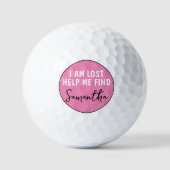 Golf I'm Lost thema Roze Golfballen (Voorkant)