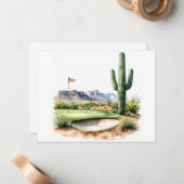 Golf in Arizona Notitiekaartje (Voorkant / Achterkant in situ)