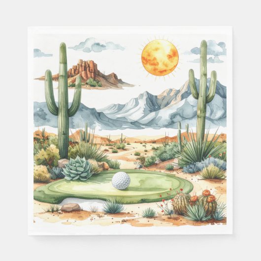Golf in Arizona servetten (Voorkant)