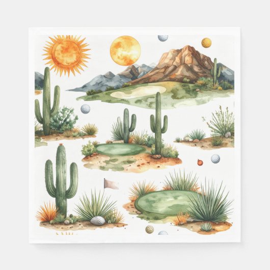 Golf in Arizona servetten (Voorkant)