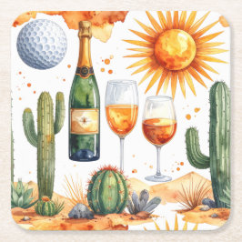 Golf in Arizona servetten Kartonnen Onderzetters
