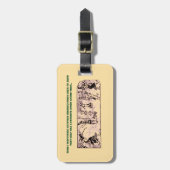 "Golf in Egyptische Hieroglyphics" Bagagelabel (Voorkant verticaal)