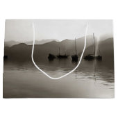 Golf in grijs zeilboot large cadeautasje (Voorkant)