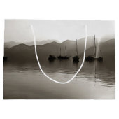 Golf in grijs zeilboot large cadeautasje (Achterkant)