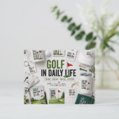 Golf in het dagelijks leven briefkaart (Staand voorkant)