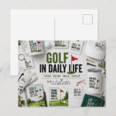 Golf in het dagelijks leven briefkaart (Voorkant / Achterkant)