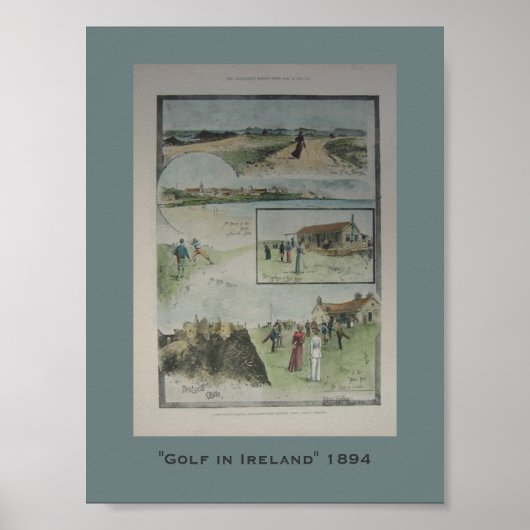 Golf in Ierland 1894 Poster (Voorkant)
