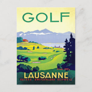 Golf in Lousanne, Zwitserland Briefkaart