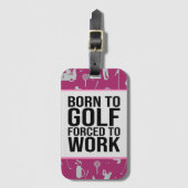 Golf  in Roze: Golftas Label Bagagelabel (Voorkant (verticaal))