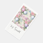 Golf in roze thema met bloemen voor Moederdag Servet (Hoek)