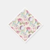 Golf in roze thema met bloemen voor Moederdag Servet (Hoek)