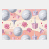 Golf in roze thema voor Lady golfer Inpakpapier Vel (Voorkant)