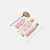 Golf in roze thema voor lady golfer servet (Hoek)