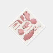 Golf in roze thema voor lady golfer servet (Hoek)