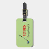 GOLF - In ruste, Golf spelen is een JOB Bagagelabel (Voorkant verticaal)