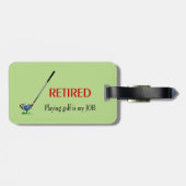 GOLF - In ruste, Golf spelen is een JOB Bagagelabel (Achterkant horizontaal)