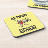 Golf in ruste niet meer mijn probleem met golfer bier onderzetter (Linkerzijde)