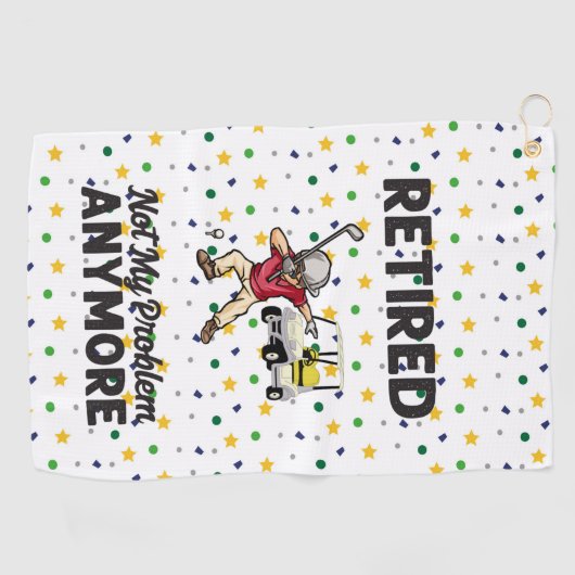 Golf in ruste niet meer mijn probleem met golfer golfhanddoek (Horizontaal)