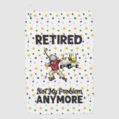 Golf in ruste niet meer mijn probleem met golfer golfhanddoek (Voorkant)