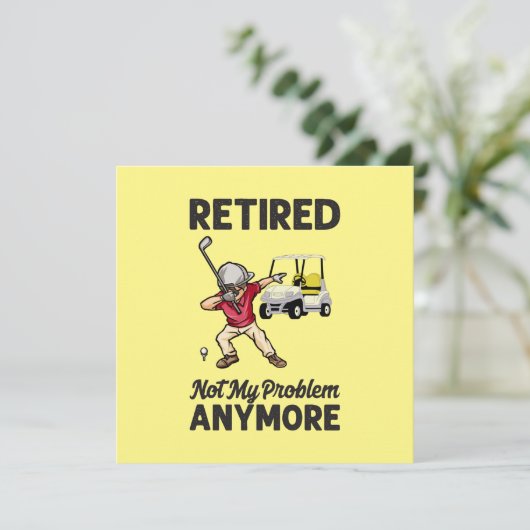 Golf in ruste niet meer mijn probleem met golfer kaart (Staand voorkant)