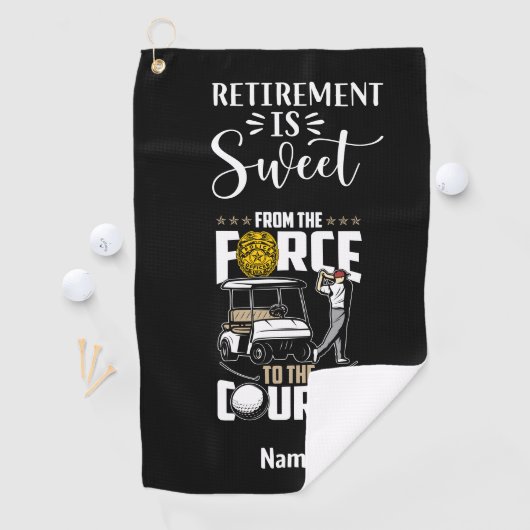 Golf in ruste politiefunctionaris Golfer Golfhanddoek (Insitu)