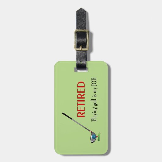 GOLF - In ruste speelt Golf een JOB Bagagelabel (Voorkant verticaal)