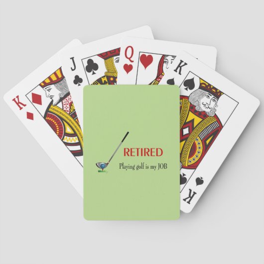GOLF - In ruste speelt Golf een JOB Pokerkaarten (Achterkant)
