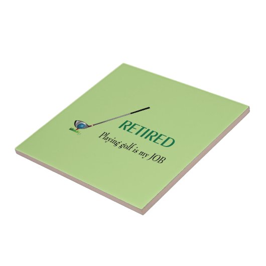 GOLF - In ruste speelt Golf een JOB Tegeltje (Zijkant)