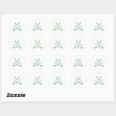 Golf in Schotland Ronde Sticker (Vel)